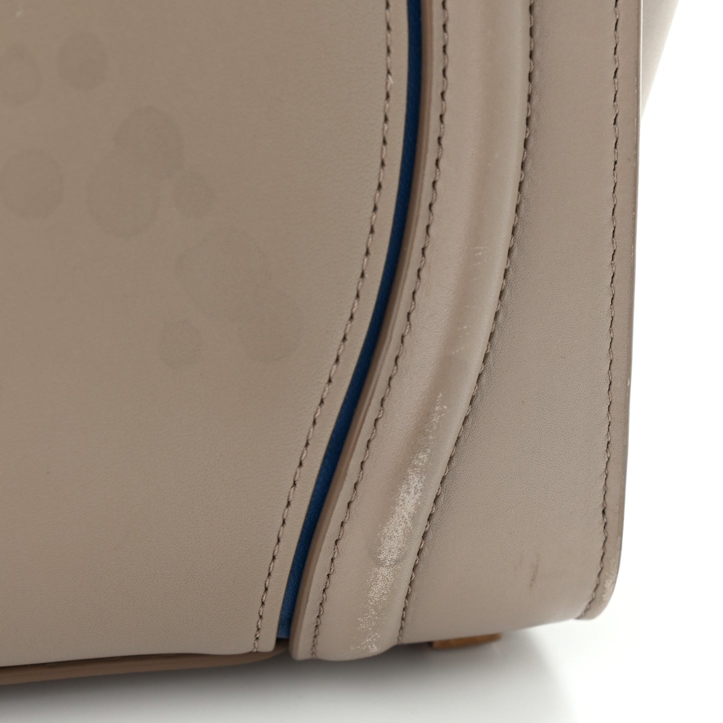 Smooth Calfskin Interstice Micro Luggage Light Taupe