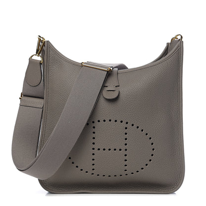 Hermes Taurillon Clemence Evelyne III PM Etain 1 of 10
