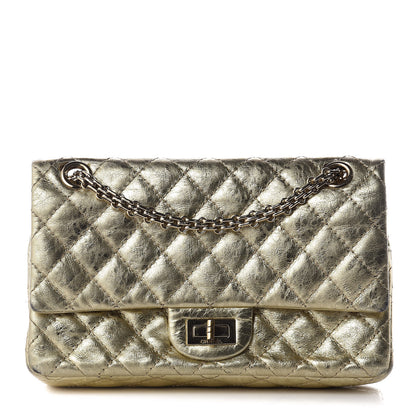 Chanel Metallic Aged Calfskin Quilted 2.55 Reissue 225 Flap Gold 1 of 14