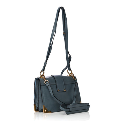 Prada Glace Calf Soft Cahier Bag Marine Astrale 3 of 22
