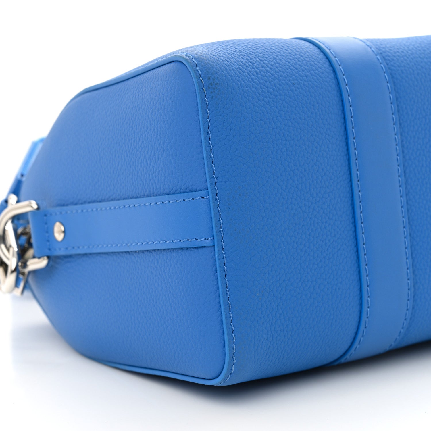 Louis Vuitton Grained Calfskin Aerogram City Keepall Bright Blue 8 of 10