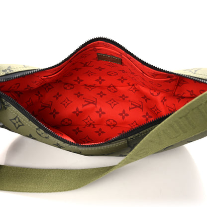 Louis Vuitton Monogram Hamac Bag Khaki Green Vermillion Red 4 of 8