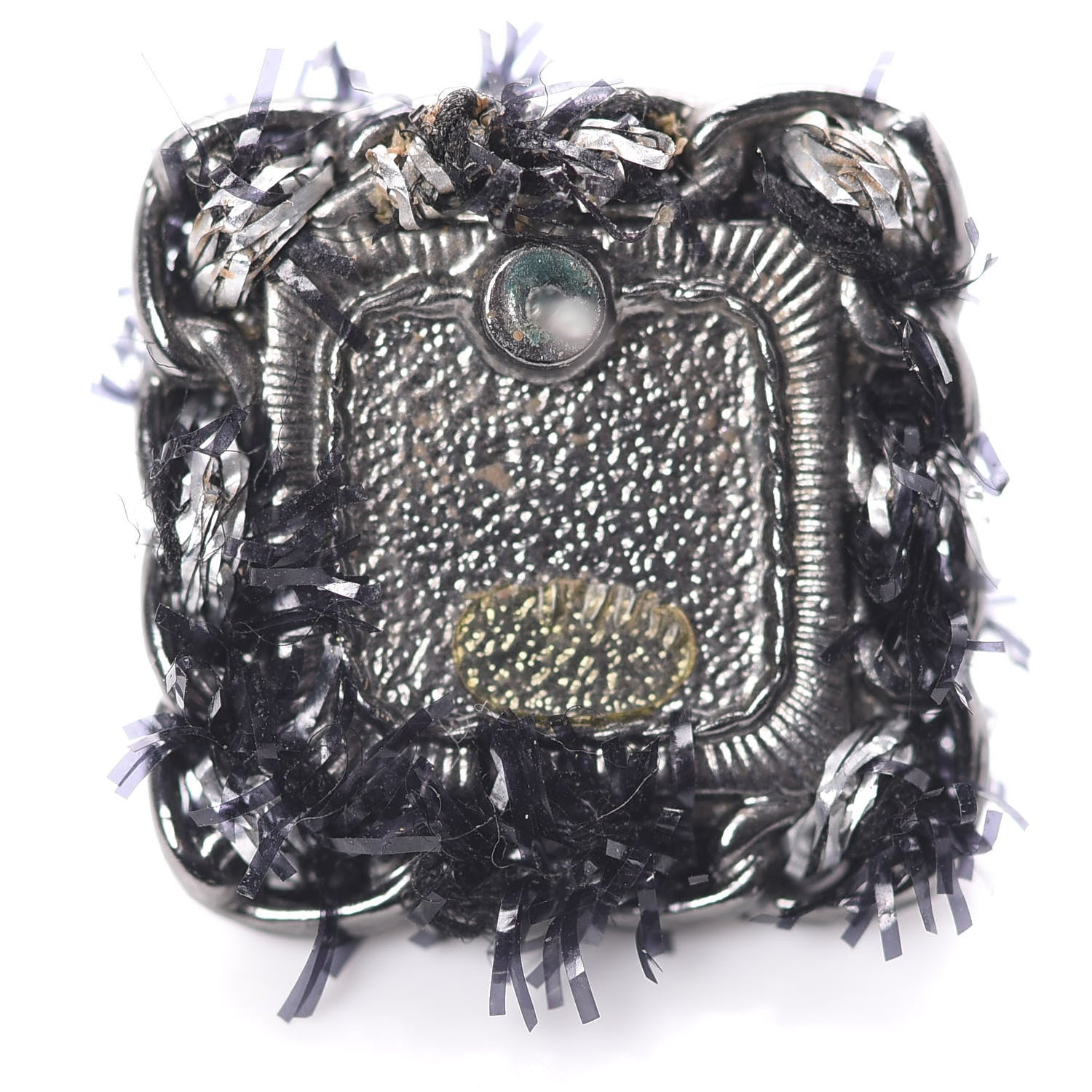 Chanel Ruthenium Enamel CC Earrings Black 4 of 5