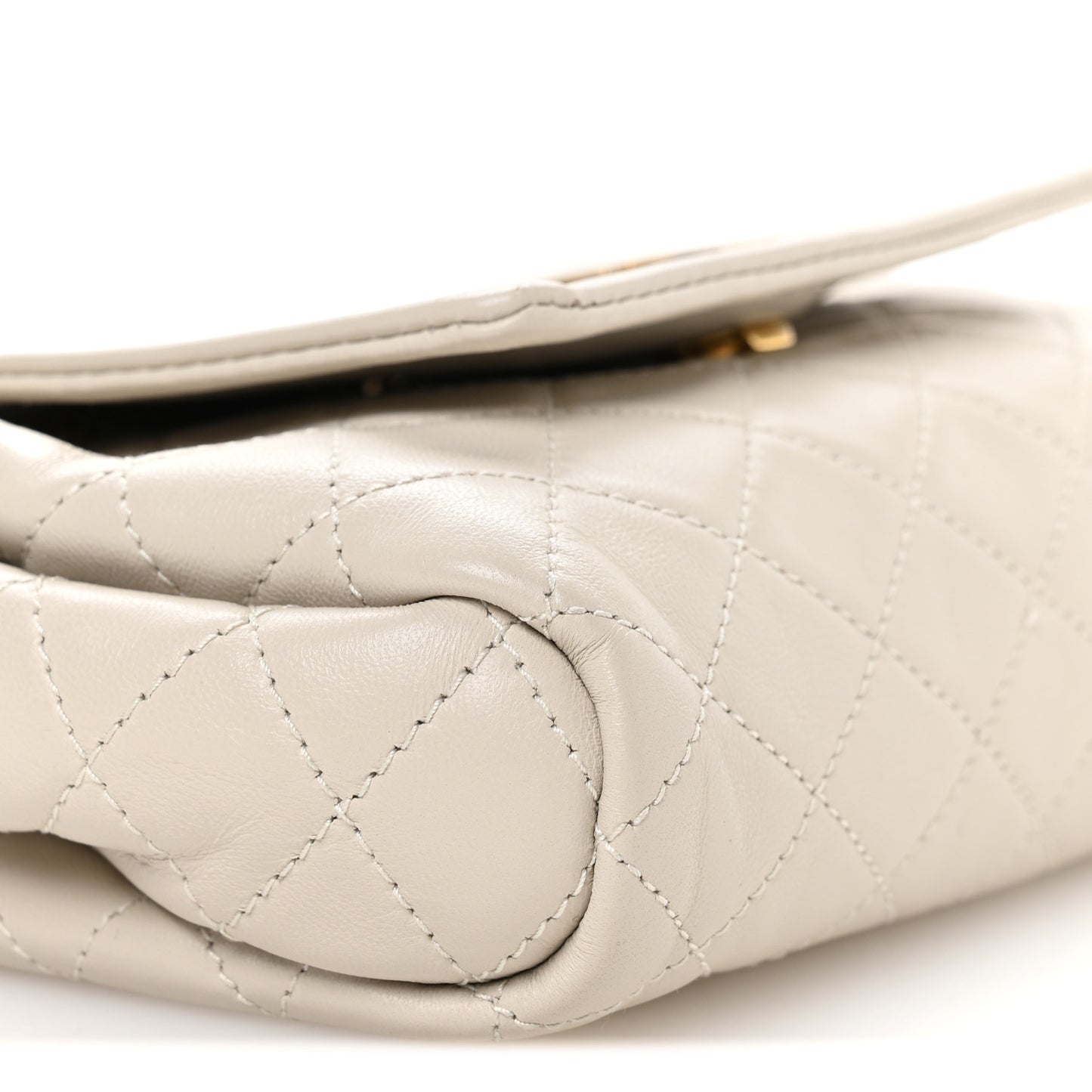 Lambskin Quilted Monogram Mini Nolita Crema Soft
