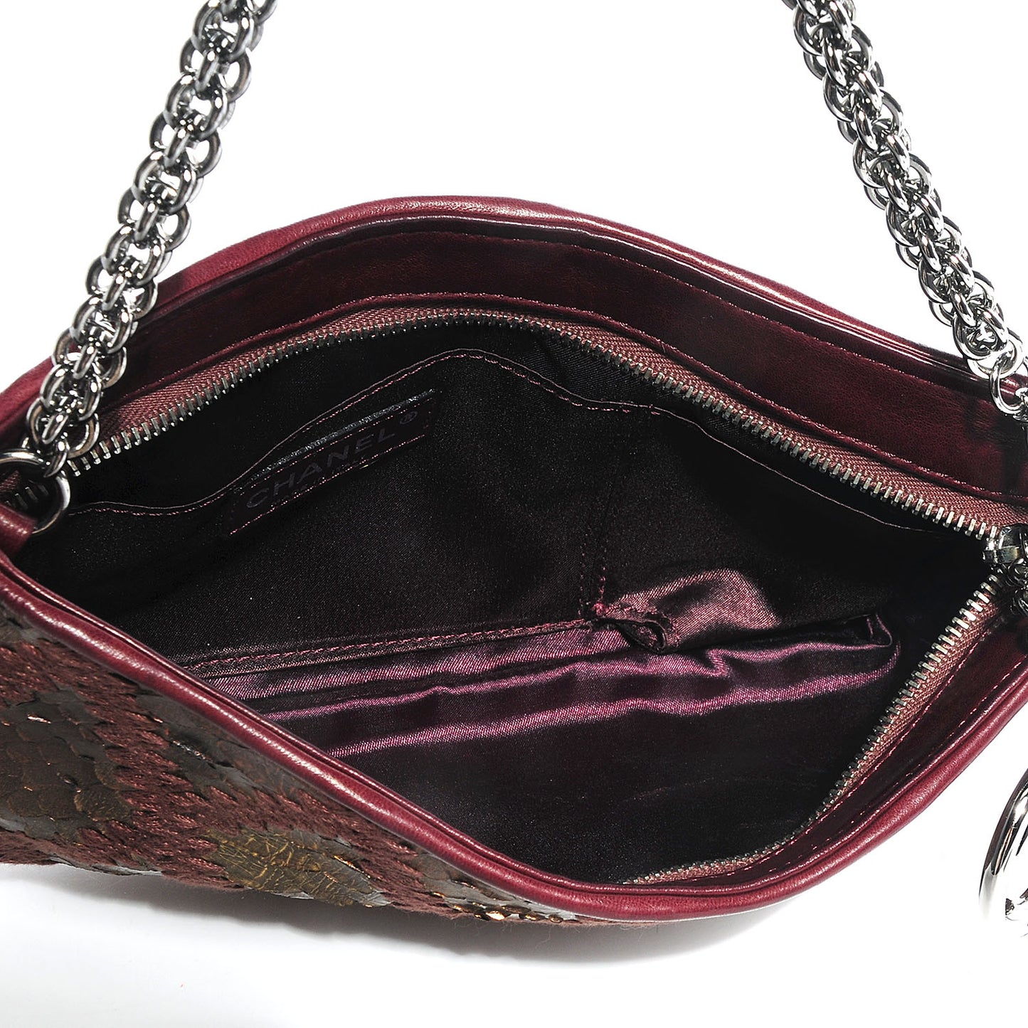 Python Crochet Soft and Chain Pochette Bronze