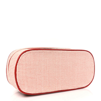 Hermes Cotton H Canvas Lambskin Escale Case Vermillon 4 of 7