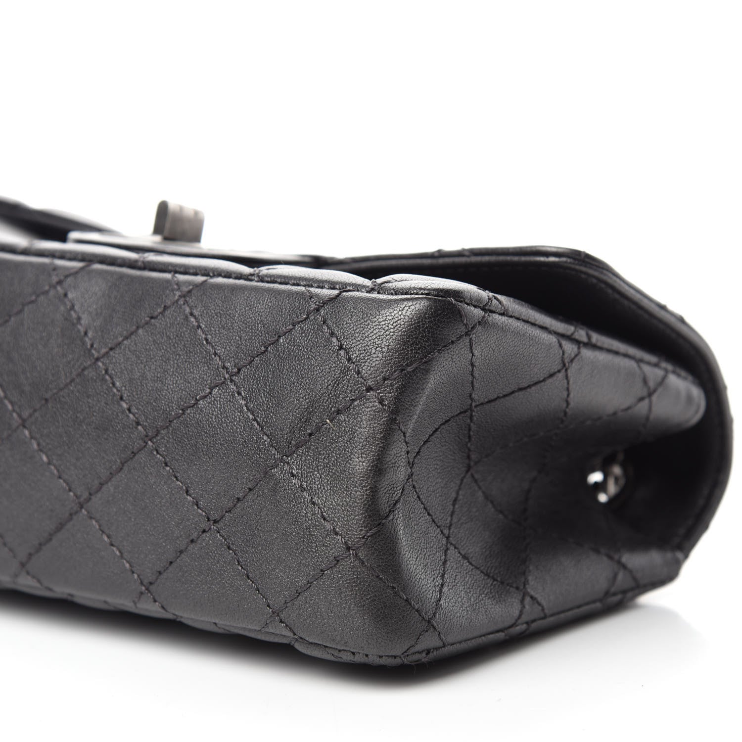 Chanel Goatskin Quilted 2.55 Reissue Mini Flap Dark Silver 7 of 11