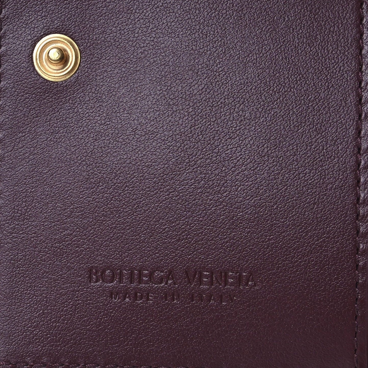 Nappa Intrecciato Small Bi-Fold Zip Wallet Barolo