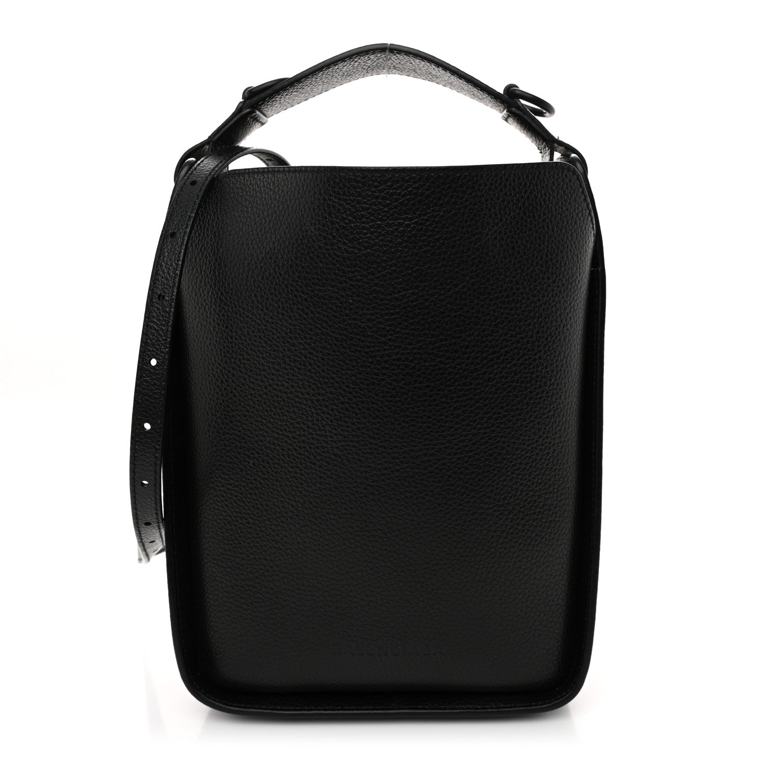 Balenciaga Calfskin Logo XS Tool 2.0 North-South Tote Black