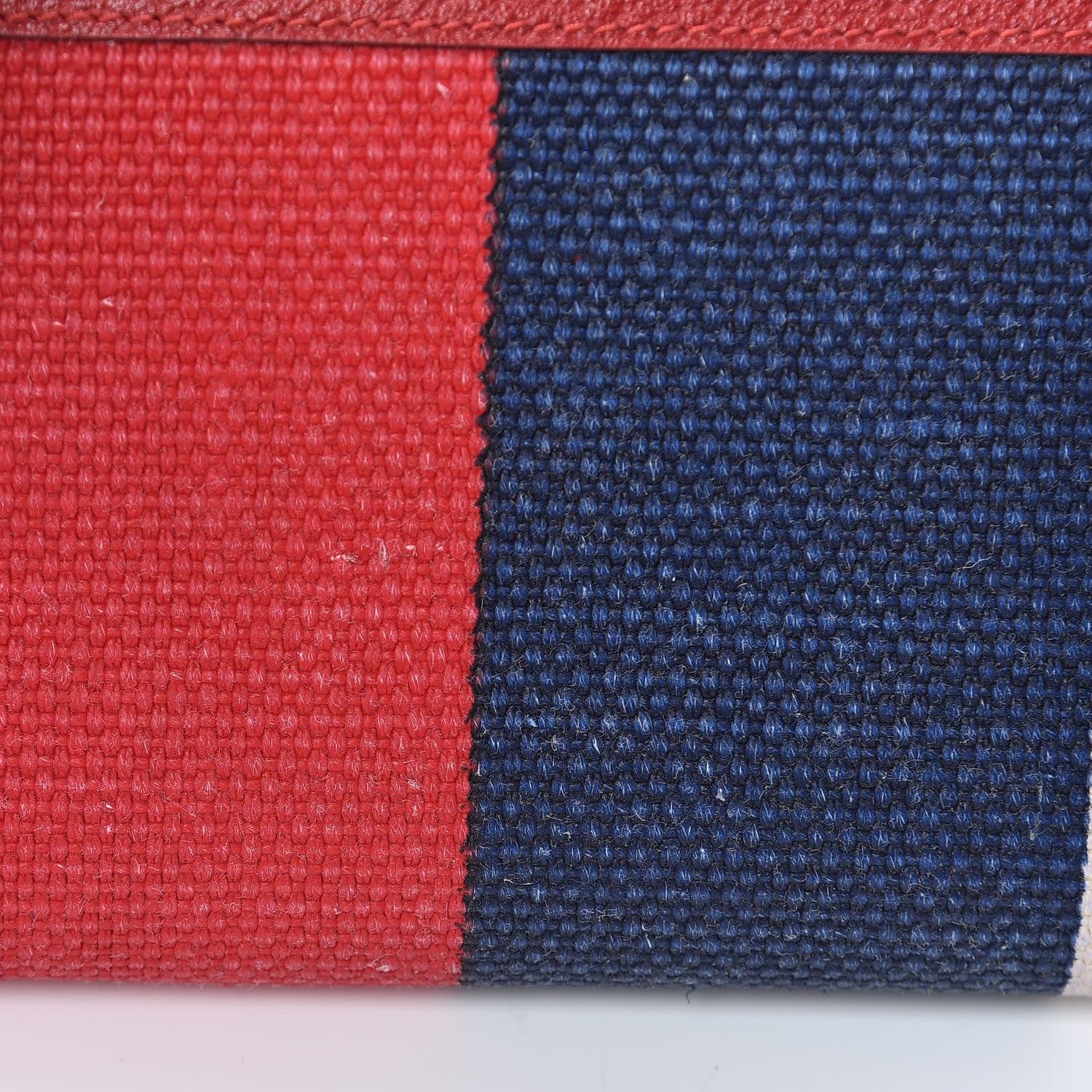 Gucci Canvas Sylvie Stripe Logo Zip Around Wallet Mystic White Hibiscus Red Maritime 8 of 8