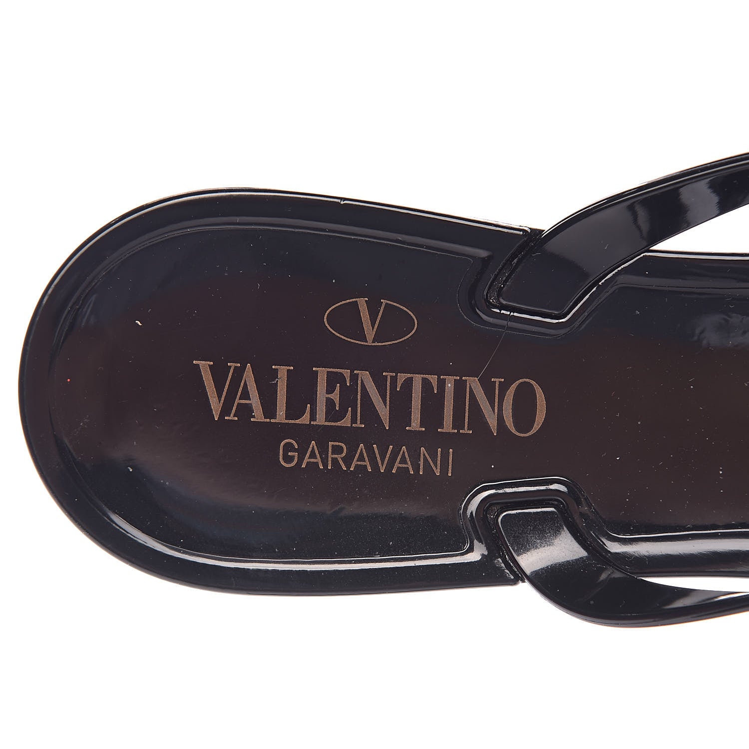 Valentino Garavani PVC Jelly Rockstud Bow Thong Sandals 40 Black 6 of 9