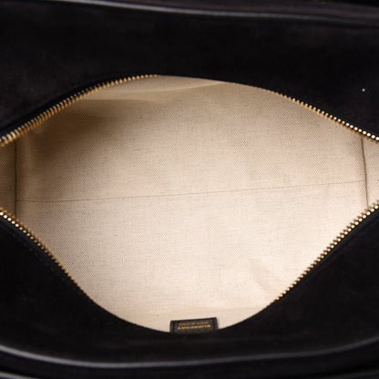 Burberry Lambskin Suede Quilted Small Double Cube Bag Black 5 of 10