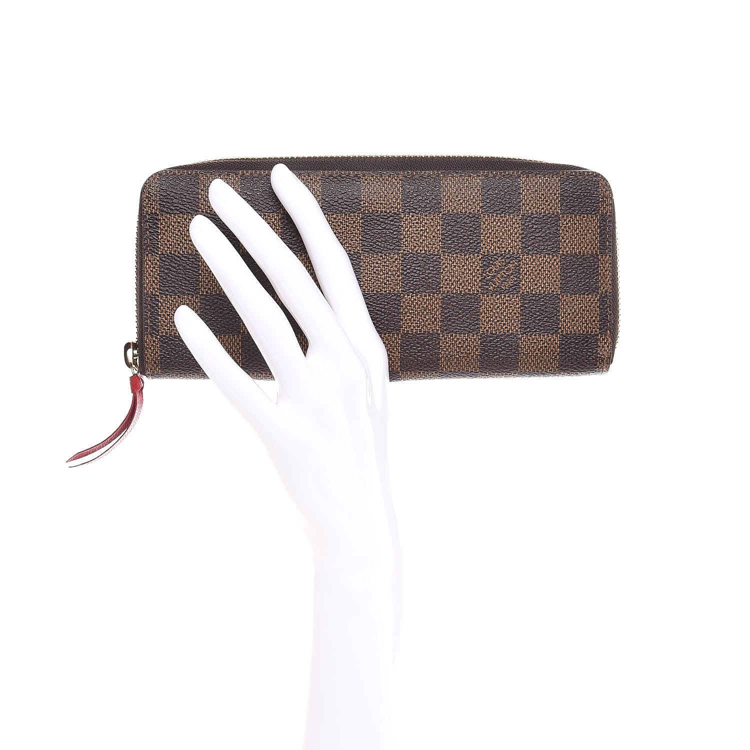 Louis Vuitton Damier Ebene Clemence Wallet Cherry 2 of 6