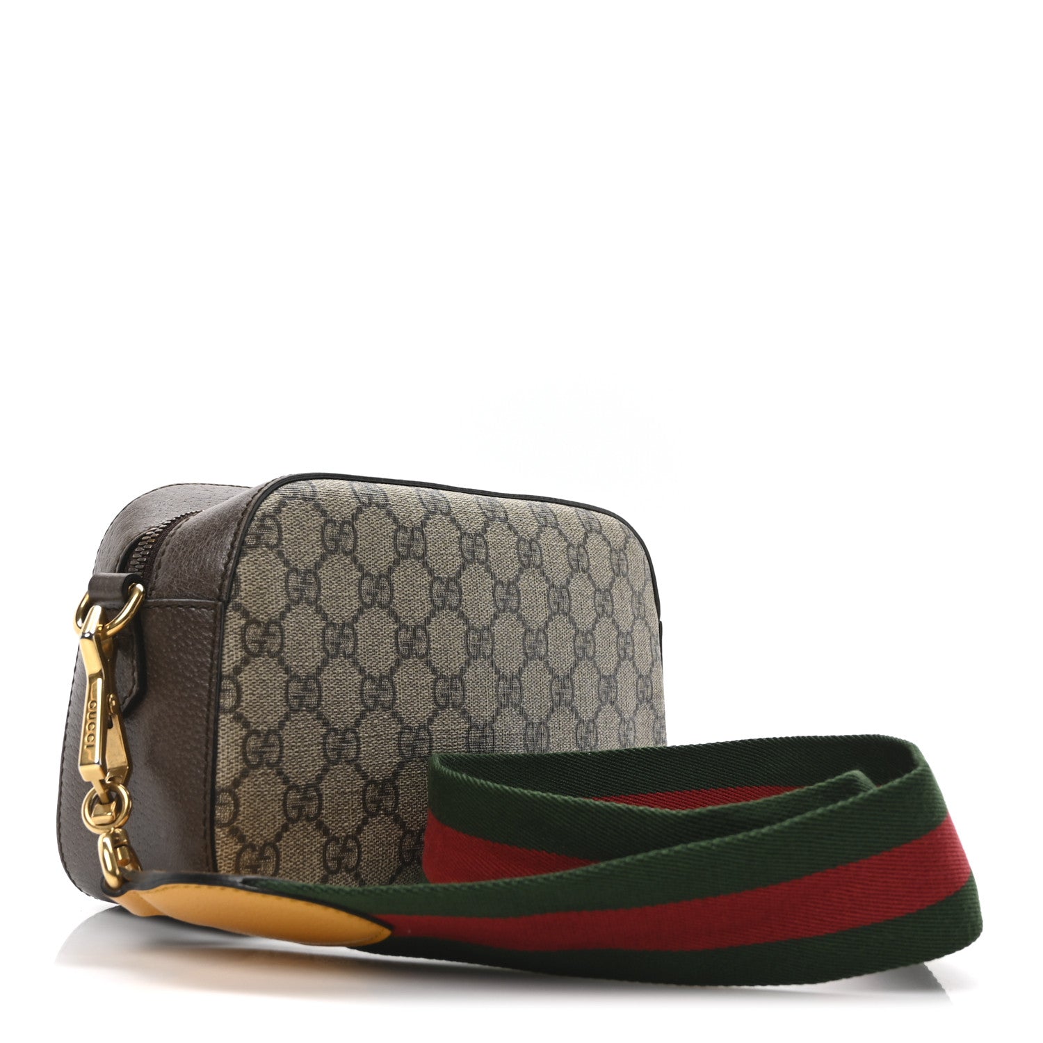 Gucci GG Supreme Monogram Web Neo Vintage Shoulder Bag Beige New Acero Crop 3 of 10