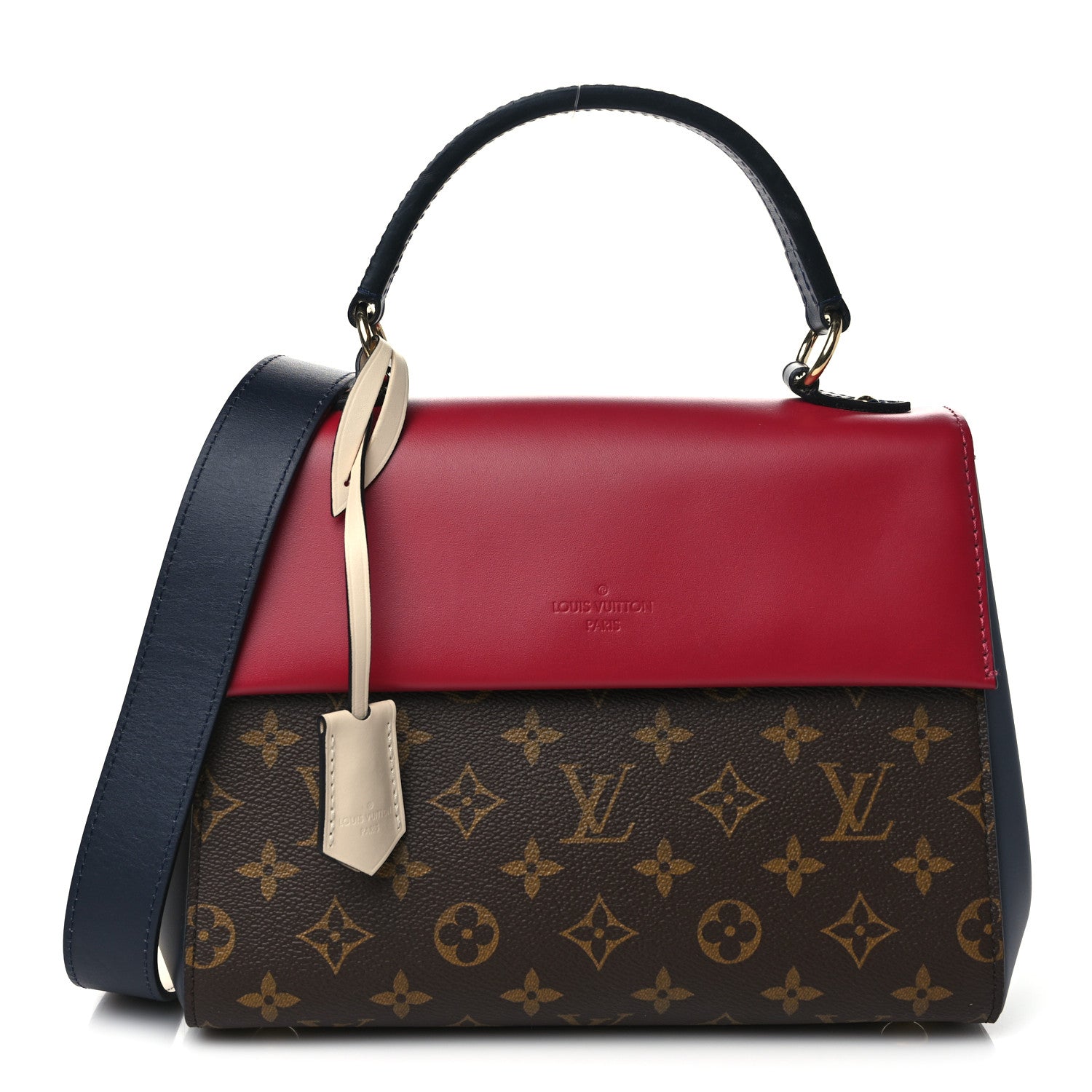 Louis Vuitton Monogram Calfskin Cluny BB Red 1 of 7