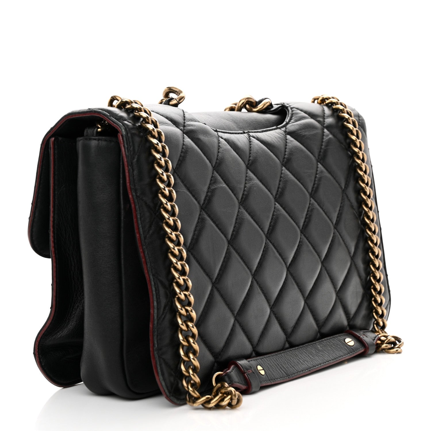 Chanel Calfskin Quilted Large Perfect Edge Flap Black 3 of 15