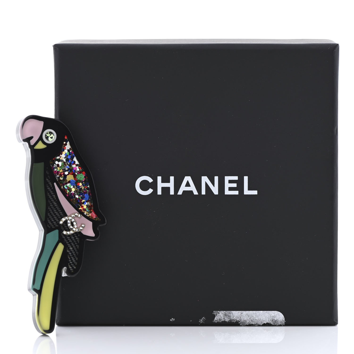 Chanel Resin Parrot CC Brooch Multicolor 6 of 6