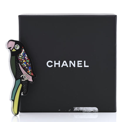 Chanel Resin Parrot CC Brooch Multicolor 6 of 6