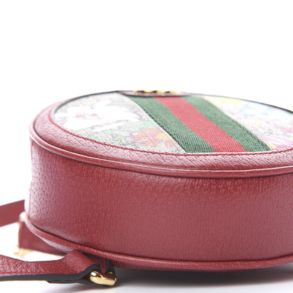 Gucci GG Supreme Monogram Web Flora Mini Ophidia Round Backpack Red 7 of 10