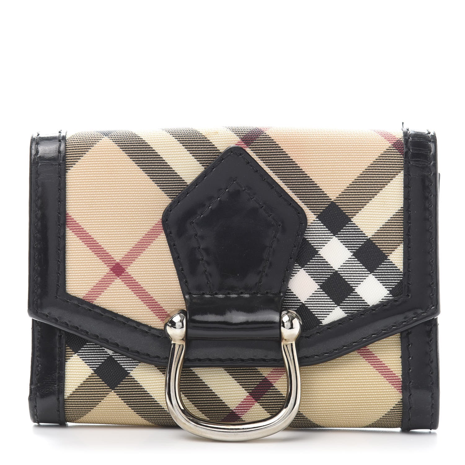 Burberry Nova Check Penrose Compact Wallet Black 1 of 12