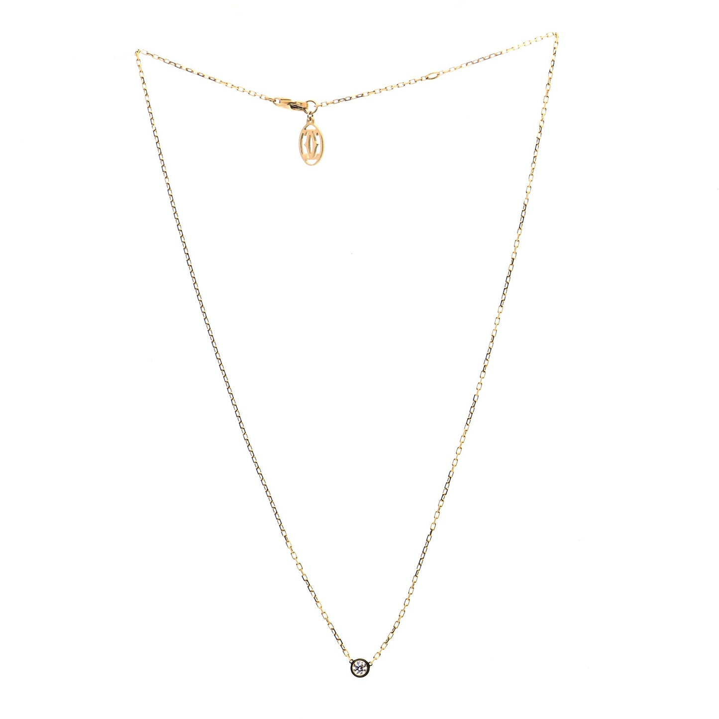 18K Yellow Gold Diamond SM D'Amour Pendant Necklace