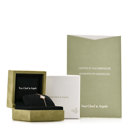 Van Cleef & Arpels 18K Yellow Gold Mother of Pearl Sweet Alhambra Bracelet 5 of 5