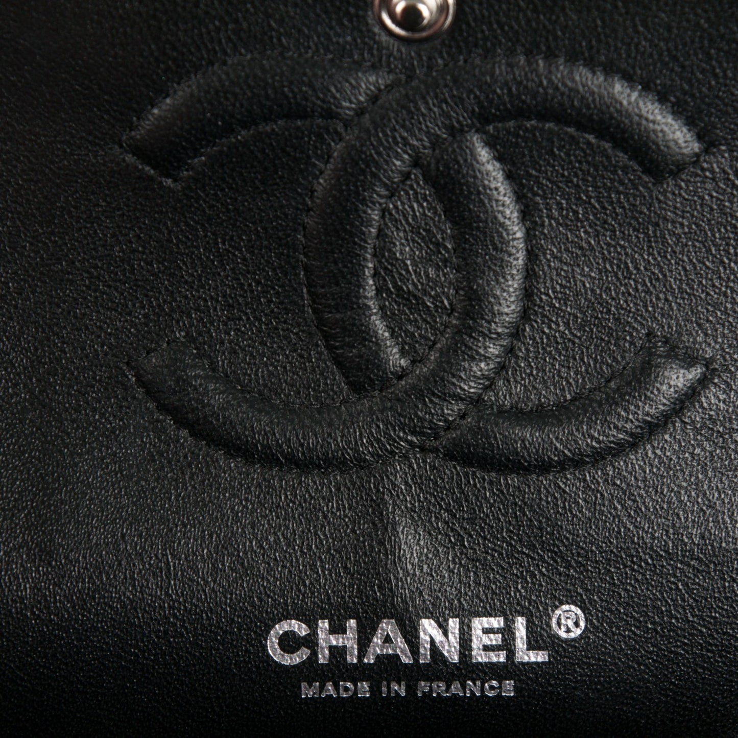 Lambskin Chevron Quilted Medium Double Flap So Black
