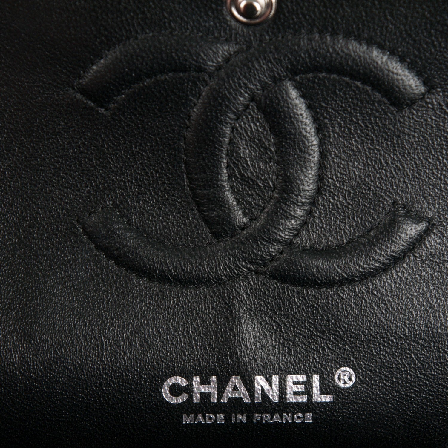 Chanel Lambskin Chevron Quilted Medium Double Flap So Black 8 of 9