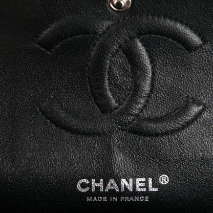 Chanel Lambskin Chevron Quilted Medium Double Flap So Black 8 of 9