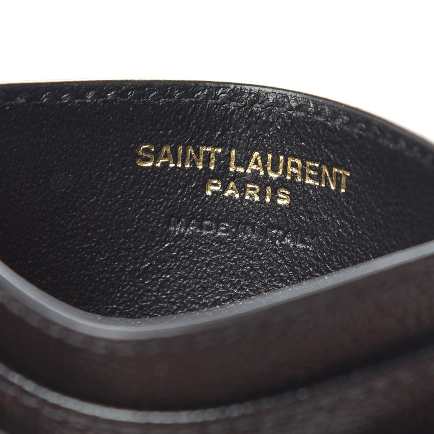 Grain De Poudre Matelasse Chevron Monogram Credit Card Case Black