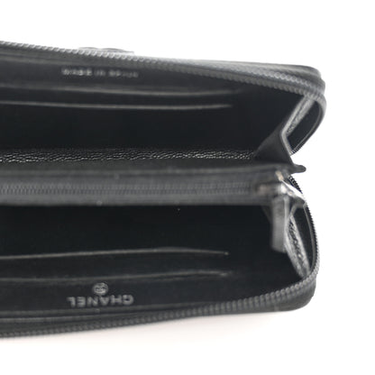 Chanel Caviar Quilted Small Boy Zip Around Wallet So Black 5 of 14