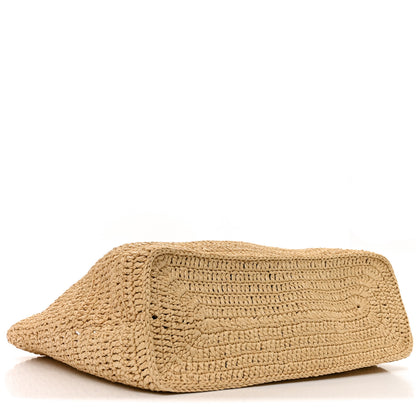 Saint Laurent Raffia Rive Gauche Tote Natural 4 of 10