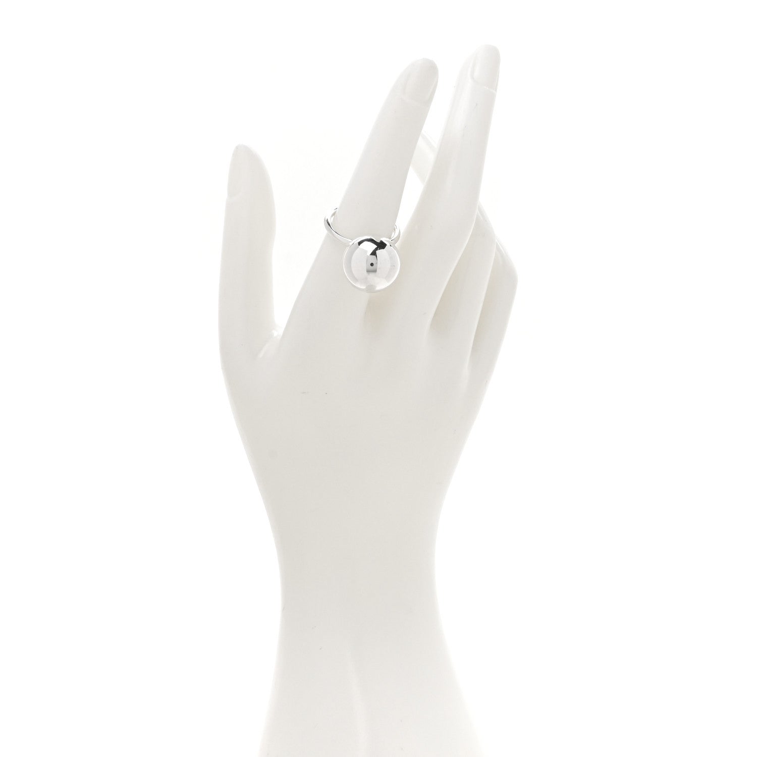 Tiffany Sterling Silver 15.75mm Hardwear Ball Ring 54 7 2 of 5