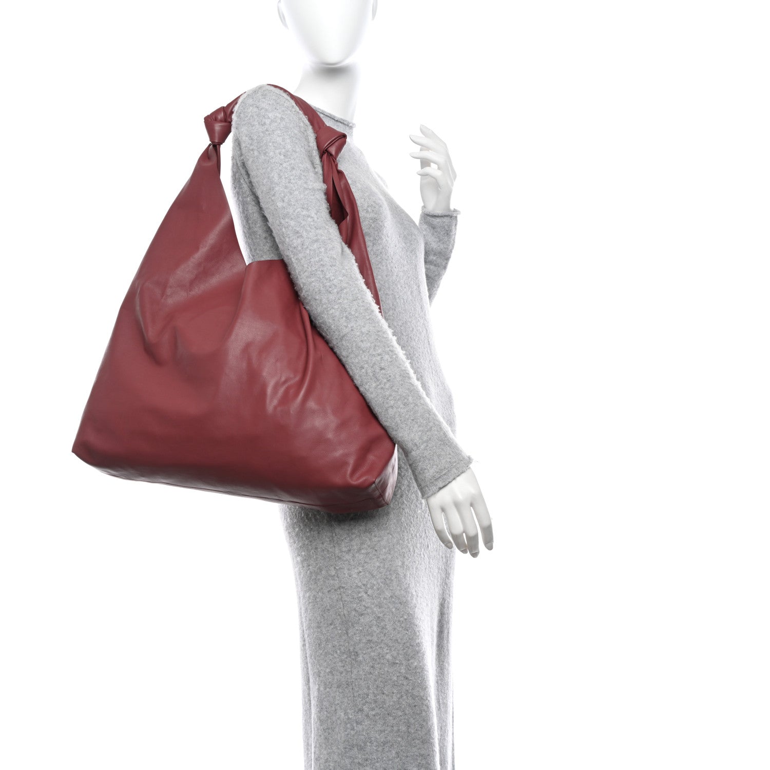 The Row Supple Nappa Bindle Two Bag Burgundy 2 of 9