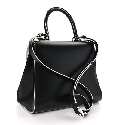 Delvaux Box Calfskin MM Brillant Clouds Satchel Black Ciel 3 of 15