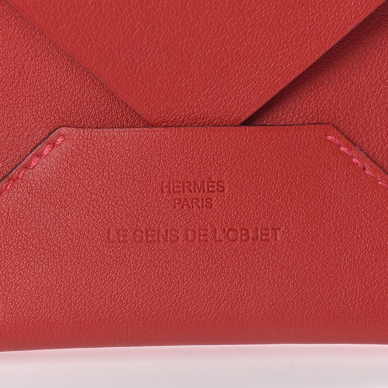 Hermes Swift Le Sens De L'Objet Envelope Card Case Vermillion 6 of 8