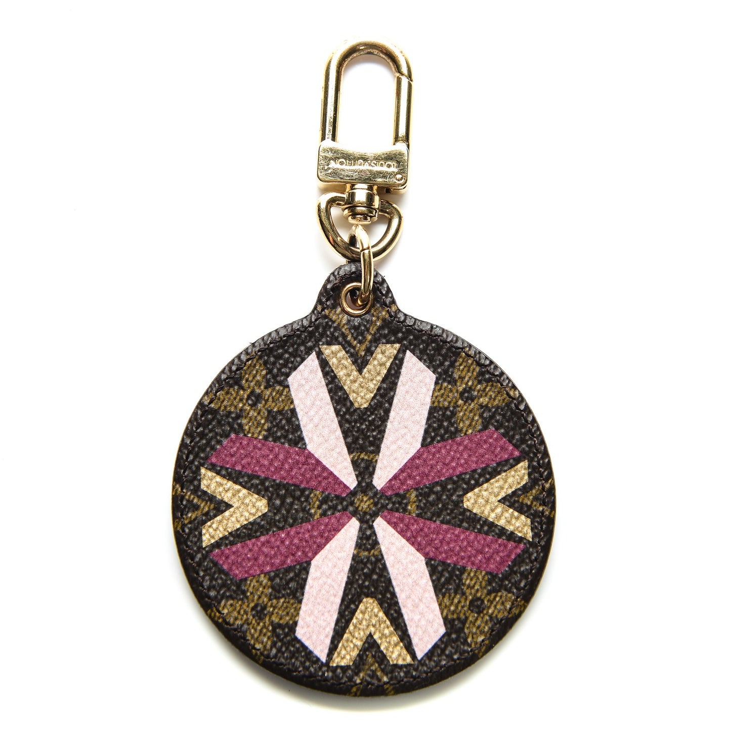 Monogram Illustre Multi V Bag Charm Key Ring Fuchsia