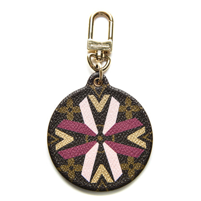 Louis Vuitton Monogram Illustre Multi V Bag Charm Key Ring Fuchsia 1 of 4