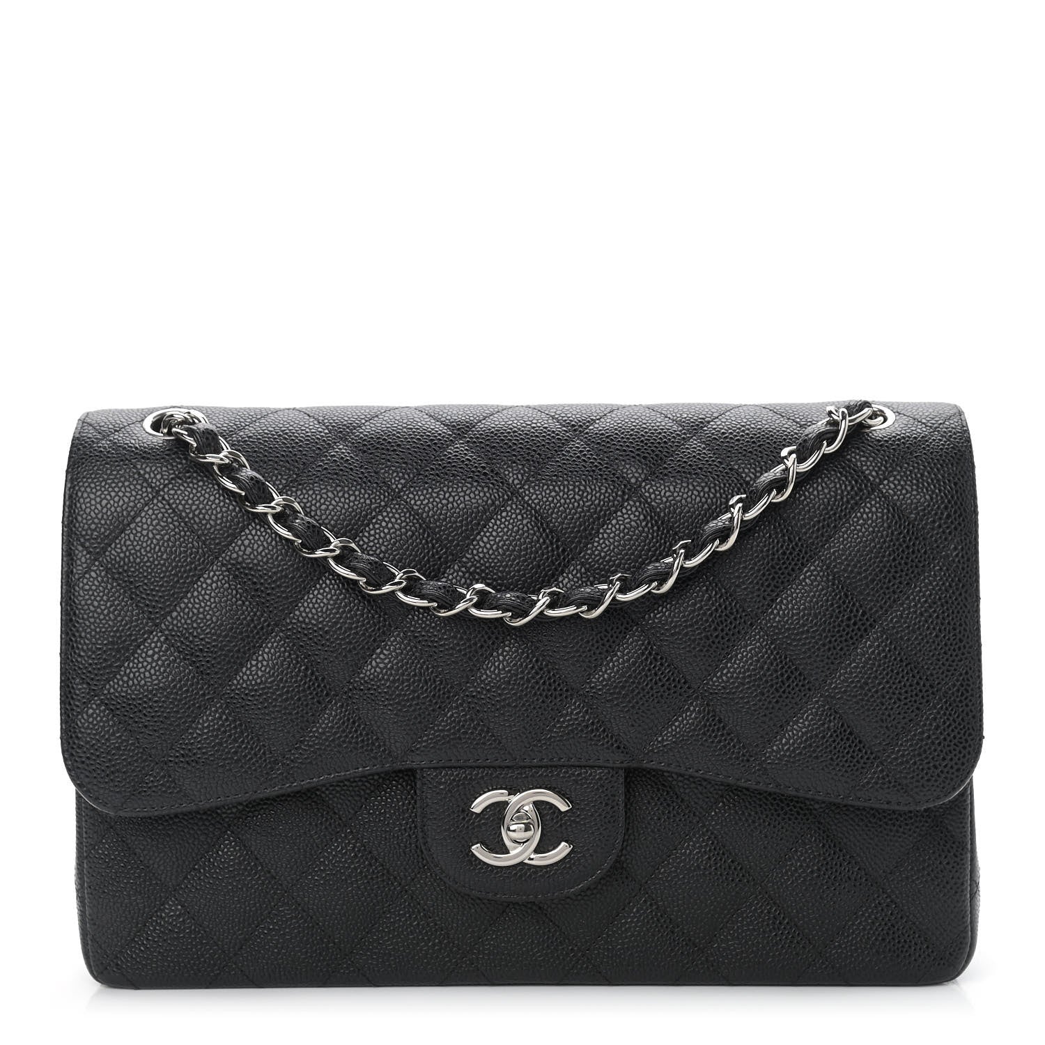 Chanel Caviar Quilted Jumbo Double Flap Black 1 of 11