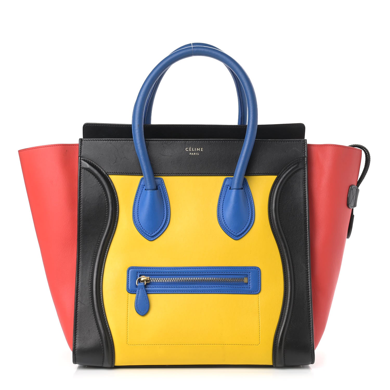Celine Smooth Calfskin Mini Tri-Color Luggage Sunflower 1 of 21