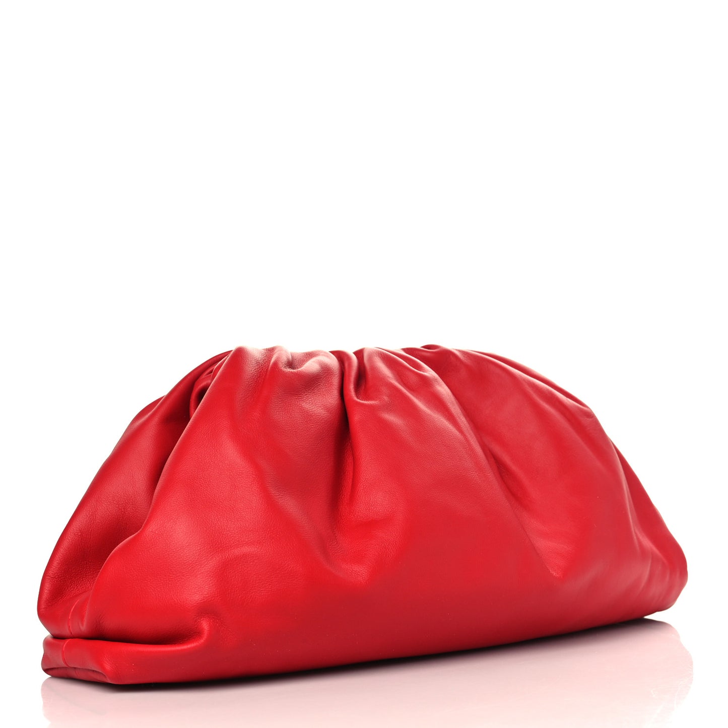 Smooth Butter Calf The Pouch Oversized Clutch Bright Red