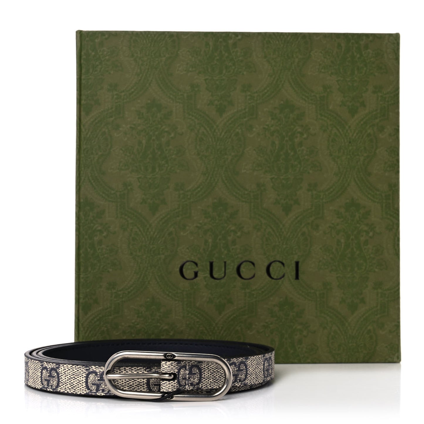 GG Supreme Monogram Jackie 1961 15mm Belt 110 44 Beige Blue