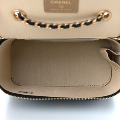 Chanel Lambskin Quilted Pearl Crush Small Vanity Case With Chain Black 5 of 9