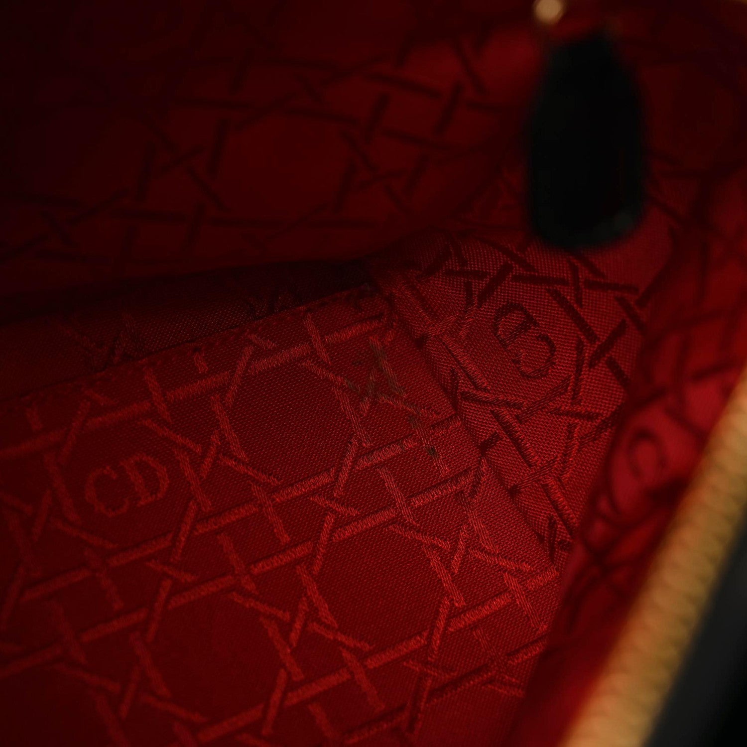 Christian Dior Lambskin Cannage Medium Lady Dior Black 14 of 15