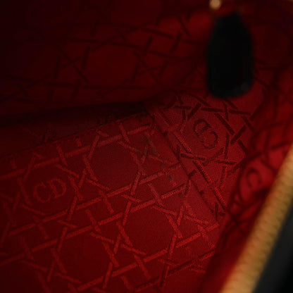 Christian Dior Lambskin Cannage Medium Lady Dior Black 14 of 15