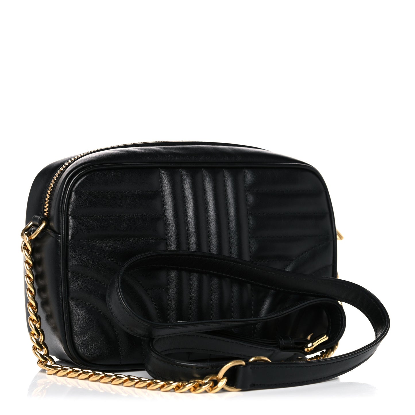 Soft Calfskin Diagramme Crossbody Bag Black