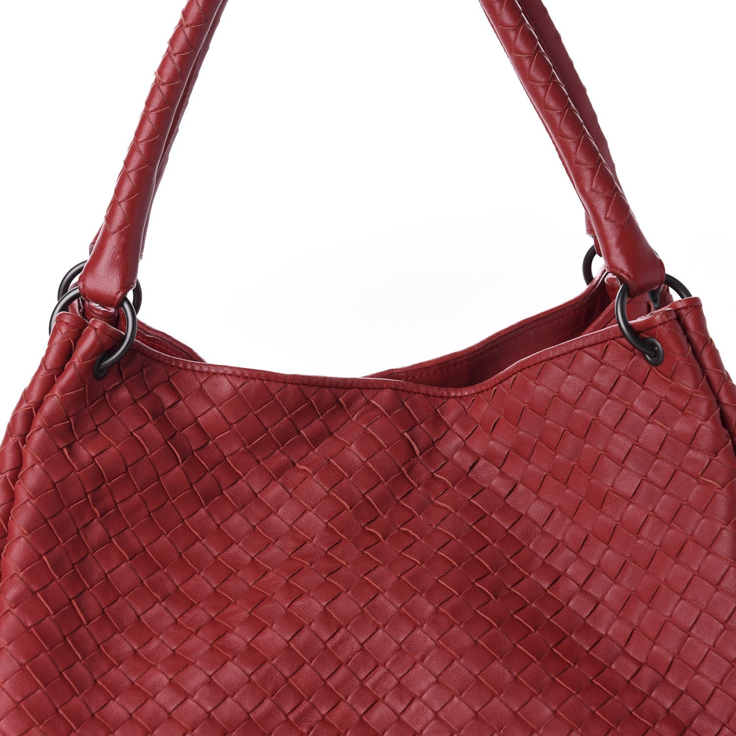 Bottega Veneta Nappa Intrecciato Parachute Bag Red 9 of 9