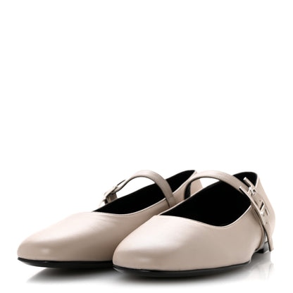 Hermes Goatskin Jane Ballet Flats 36.5 Beige Nomade 4 of 10