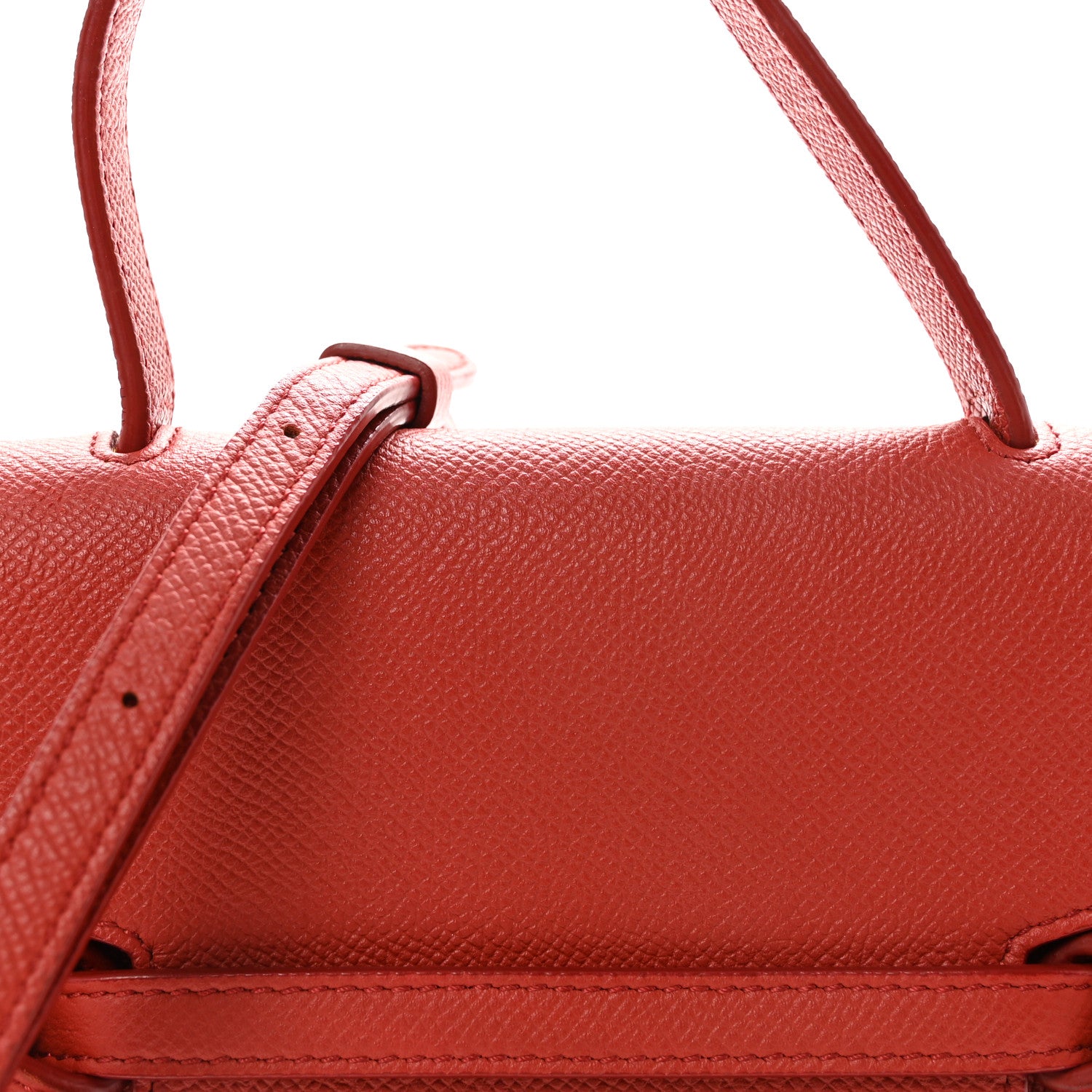 Celine Grained Calfskin Nano Belt Bag Coral 8 of 10