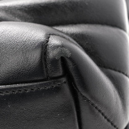 Saint Laurent Calfskin Y Quilted Monogram Medium Loulou Chain Satchel Black 12 of 13